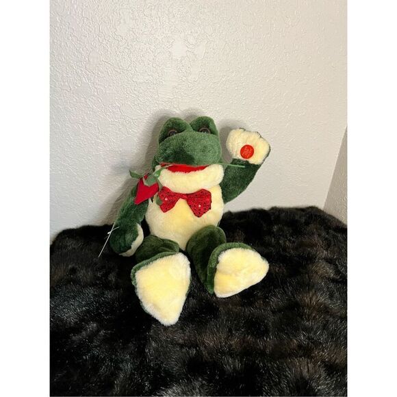 Don Juan Tango Sitting Mr. Frog Plush Holds Rose Talks Plays Music Dances new